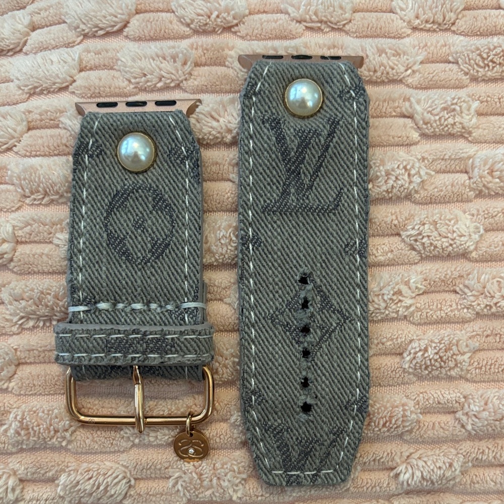 Upcycled LV Gray Denim Spark*l Band size 2